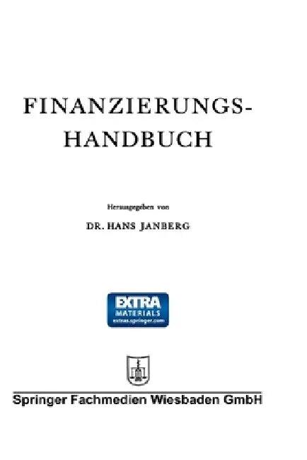 Finanzierungs-Handbuch (English, Hans Janberg)