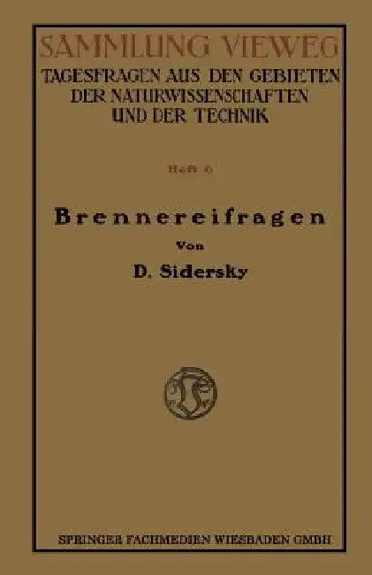 Brennereifragen (English, D. Sidersky)
