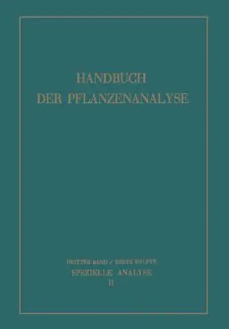 Spezielle Analyse (English, M. Bergmann | K. Boresch | R. Brieger)