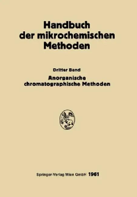 Anorganische Chromatographie und Elektrophorese (English, Gerald Kainz | Michael Lederer)