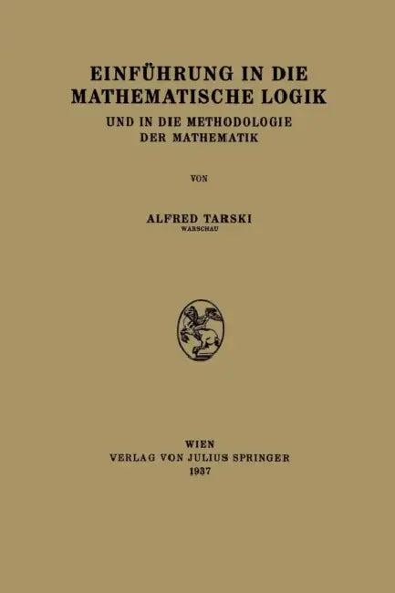 Einführung in Die Mathematische Logik (English, Alfred Tarski)