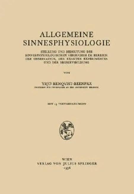 Allgemeine Sinnesphysiologie (English, Vrjö Renqvist-Reenpää)