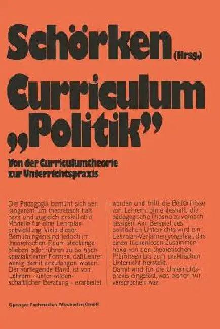 Curriculum »Politik« (English, Rolf Schörken)