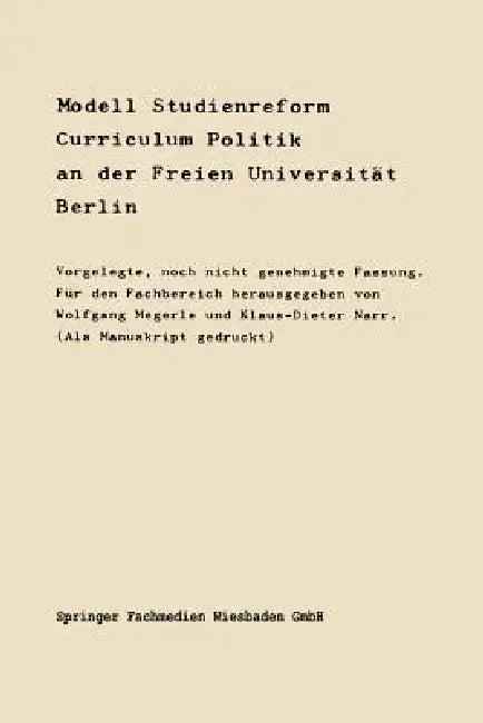Modell Studienreform (English, Klaus Megerle)