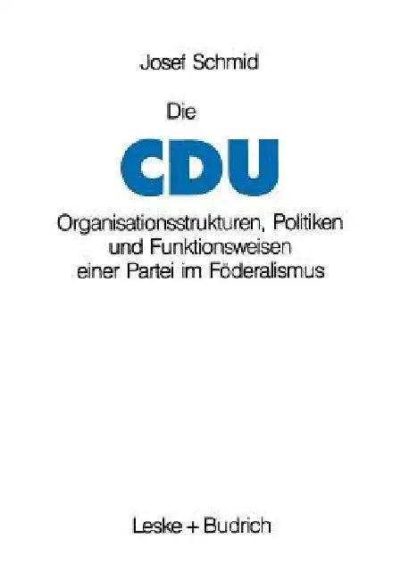 Die Cdu (English, Josef Schmid)