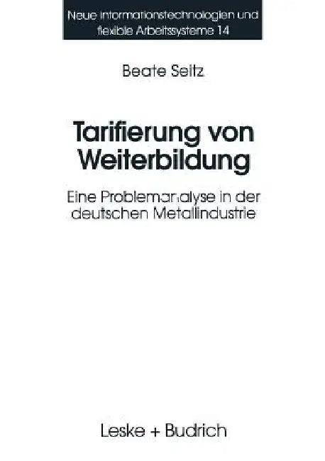 Tarifierung Von Weiterbildung (English, Beate Seitz)