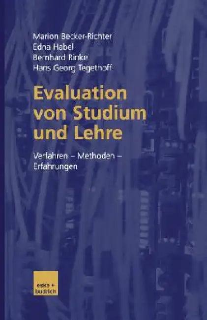Evaluation Von Studium Und Lehre (English, Marion Becker-Richter | Edna Habel | Bernhard Rinke)
