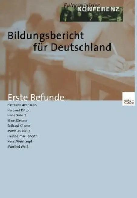 Bildungsbericht Für Deutschland (English, Hermann Avenarius | Hartmut Ditton | Hans Döbert)