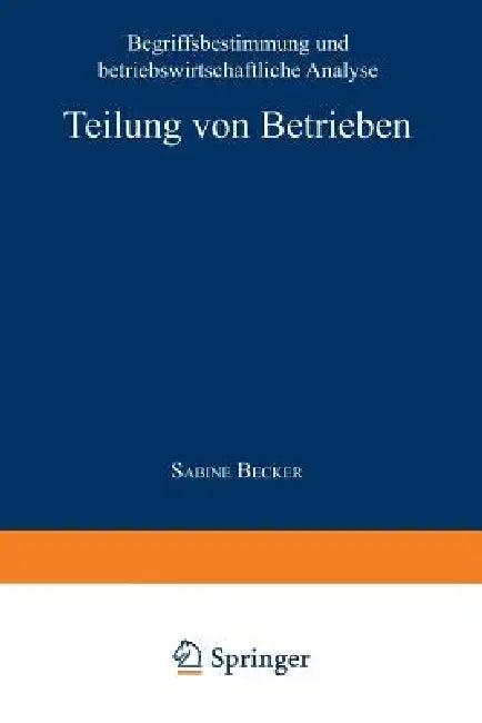Teilung Von Betrieben (English, Sabine Becker)