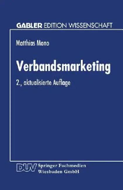 Verbandsmarketing (English, Matthias Mono)