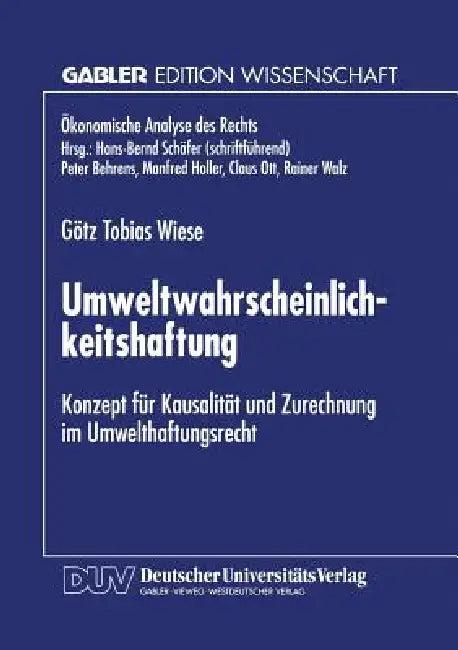 Umweltwahrscheinlichkeitshaftung (English, Götz Tobias Wiese)