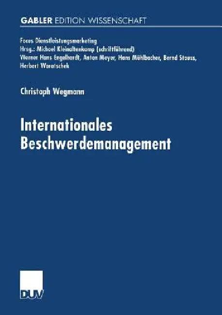 Internationales Beschwerdemanagement (English, Christoph Wegmann)