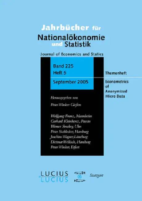 Econometrics of Anonymized Micro Data (English, Winfried Pohlmeier | Gerd Ronning | Joachim Wagner)