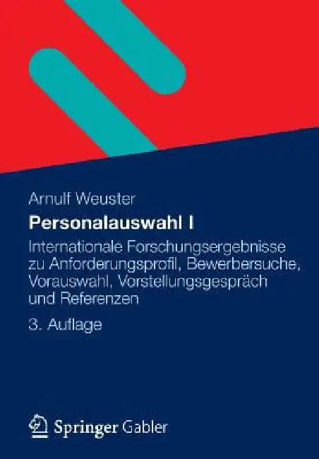 Personalauswahl I (English, Arnulf Weuster)