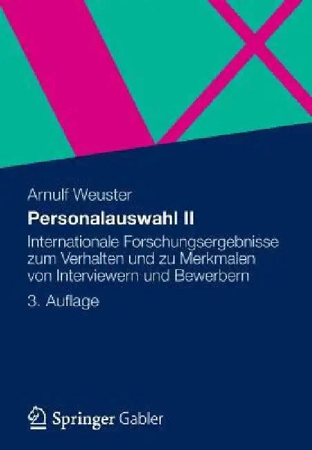 Personalauswahl II (English, Arnulf Weuster)