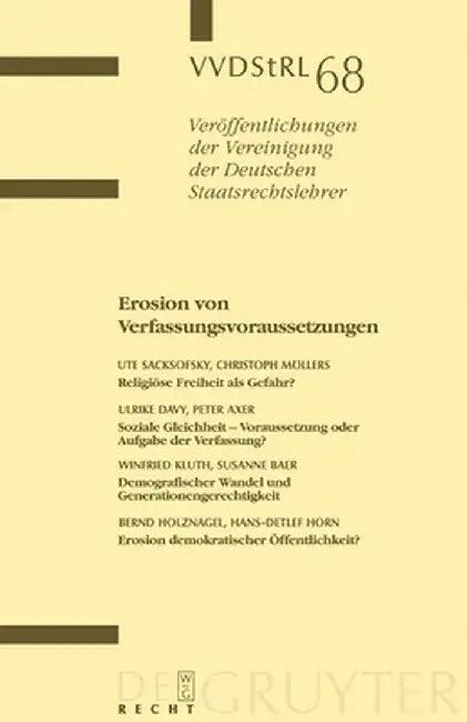 Erosion Von Verfassungsvoraussetzungen (English, Ute Sacksofsky)