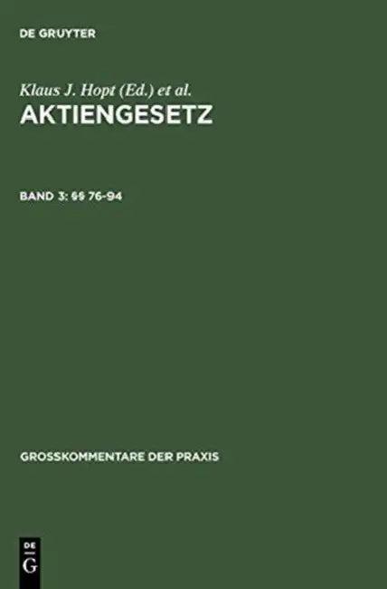 76-94 (English, Michael Kort | Mathias Habersack | Klaus J. Hopt)