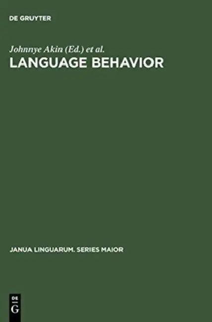 Language Behavior (English, Johnnye Akin | Alvin Goldberg | Gail Myers)