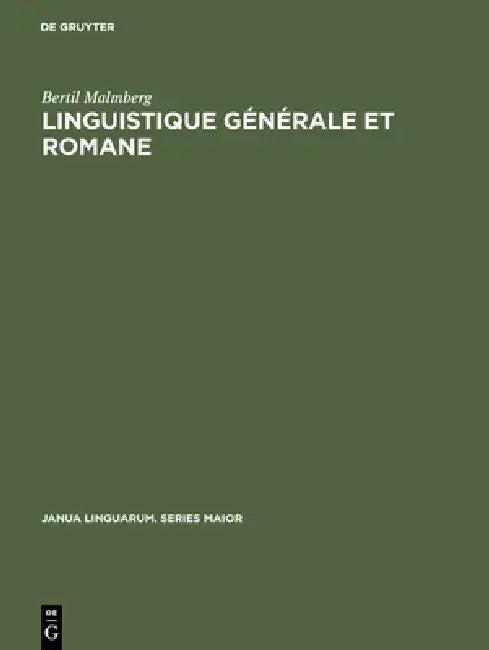 Linguistique générale et romane (English, Bertil Malmberg)