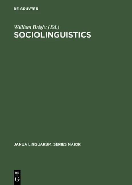 Sociolinguistics (English, William Bright)