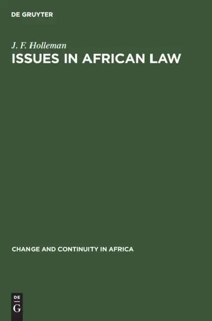 Issues in African Law (English, J. F. Holleman)