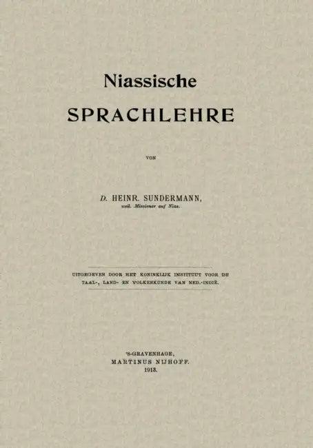 Niassische Sprachlehre (English, Heinr Sundermann)
