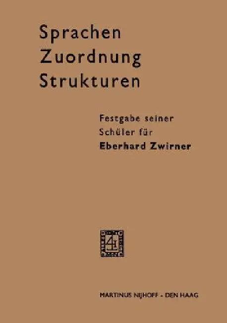 Sprachen - Zuordnung - Strukturen (English, Eberhard Zwirner)