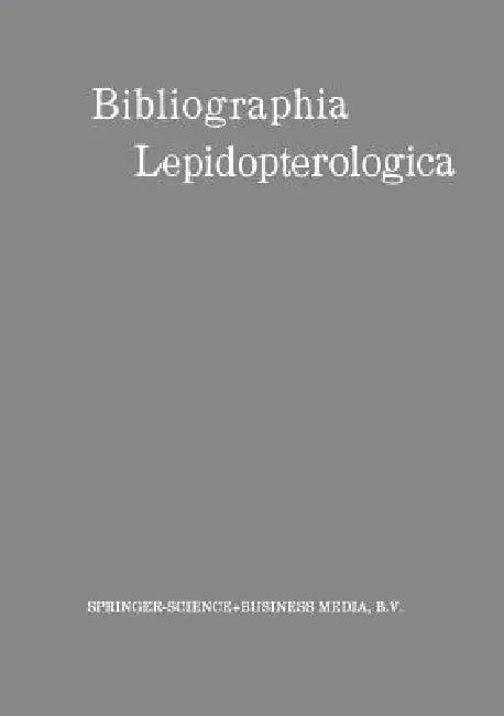 Bibliographia Lepidopterologica (English, Wilhelm Junk)