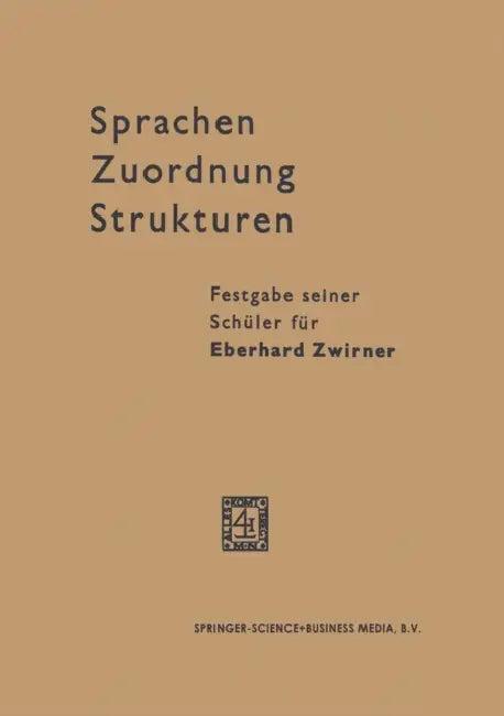 Sprachen -- Zuordnung -- Strukturen (English, Eberhard Zwirner | Hermann Bluhme)