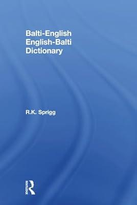 Balti-English/English-Balti Dictionary by Sprigg, R. K. | Hardcover | Reference