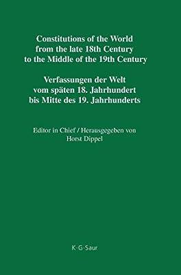 Constitutions of the World from the Late 18th Century to the Middle of the 19th Century: New Ireland-rhode Island (1) | Hardcover | Political Science