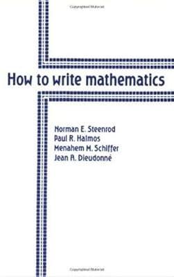 How to Write Mathematics by Steenrod | Paperback | Mathematics