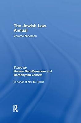 The Jewish Law Annual Volume 19 by Lifshitz, Berachyahu; Ben-Menahem, Hanina | Paperback | Regional