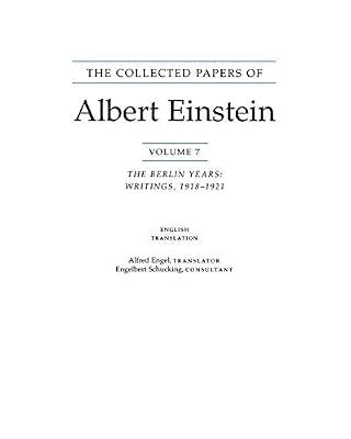 The Collected Papers of Albert Einstein, Volume 7 (English): The Berlin Years: Writings, 1918-1921. (English translation of selected texts) by Einstein, Albert | Paperback | Science
