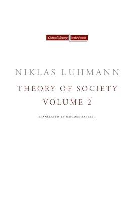 Theory of Society (2) by Luhmann, Niklas | Hardcover | Social Science