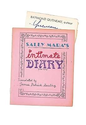 Sally Mara's Intimate Diary by Queneau, Raymond | Paperback | Fiction