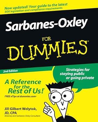 Sarbanes-Oxley For Dummies by Welytok, Jill Gilbert | Paperback | Business & Economics