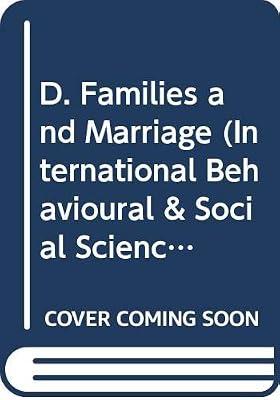 D. Families and Marriage by Ryle, Anthony | Hardcover | Psychological Theory