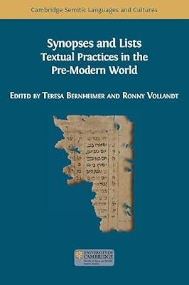Synopses and Lists: Textual Practices in the Pre-Modern World | Paperback | Literary Criticism