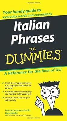 Italian Phrases for Dummies by Joneja, Janice Vickerstaff; Moller, Karen; Onofri, Francesca Romana | Paperback | Language Phrasebooks
