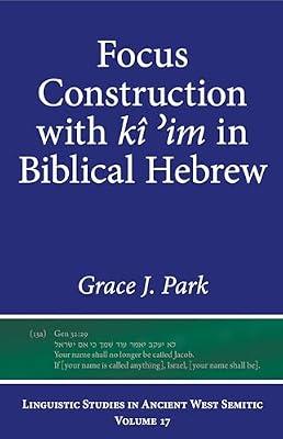 Focus Construction with kî ʾim in Biblical Hebrew (Linguistic Studies in Ancient West Semitic) by Park, Grace J. | Hardcover | Grammar