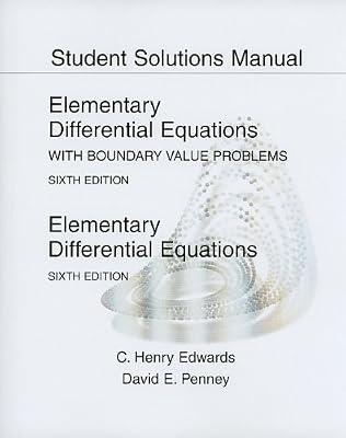 Student Solutions Manual for Elementary Differential Equations: With Boundary Value Problems by Edwards, Henry | Paperback | Mathematics