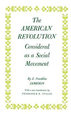 American Revolution Considered as a Social Movement by Jameson, John Franklin | Paperback | History