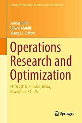 Operations Research and Optimization: FOTA 2016, Kolkata, India, November 24-26: 225 (Springer Proceedings in Mathematics & Statistics) | Hardcover | Calculus Of Variations