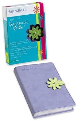 Faithgirlz Backpack Bible: New International Version, Periwinkle, Italian Buo-Tone (New International Readers Version) | Leather_Bound
