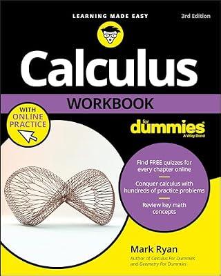 Calculus Workbook For Dummies with Online Practice , Third Edition by Ryan, Mark | Paperback | Calculus And Mathematical Analysis