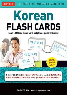 Korean Flash Cards Kit: Learn 1,000 Basic Korean Words and Phrases Quickly and Easily! (Hangul & Romanized Forms) (Audio-CD Included) by Kim, Soohee | Cards | Language Study