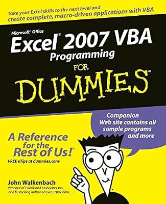 Excel 2007 VBA Programming for Dummies by Walkenbach, John | Paperback | Business Applications