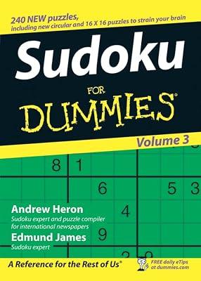 Sudoku For Dummies, Volume 3 (For Dummies Series) by James, Edmund; Heron, Andrew | Paperback | Games & Activities