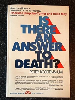 Is There an Answer to Death? (Spectrum Books) by Koestenbaum, Peter | Paperback | Philosophy